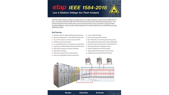 ETAP Arc Flash IEEE 1584-2018